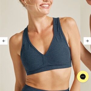 BEYOND YOGA SPACEDYE LIFT YOUR SPIRITS BRA S BNWT NAVY SPORTS BRA